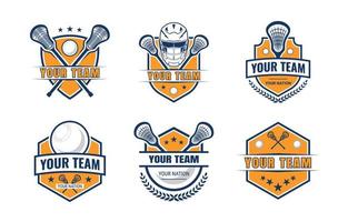 coleção de logotipos de lacrosse vetor