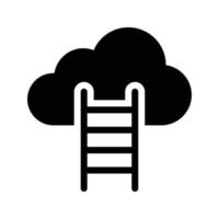 ilustração vetorial de escada em nuvem em um icons.vector de qualidade background.premium para conceito e design gráfico. vetor