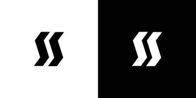 design de logotipo de letras ss moderno e forte 3 vetor