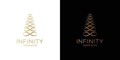 design de logotipo de construção infinita moderno e exclusivo vetor