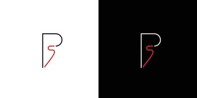design simples e moderno do logotipo das iniciais da letra p vetor