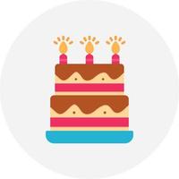 design de ícone criativo de bolo de aniversário vetor