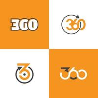 logotipo 360 - logotipo de número - vetor 360