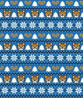 natal de malha e padrão de ano novo em tigre. design de suéter de tricô de lã. papel de parede papel de embrulho impressão têxtil. vetor