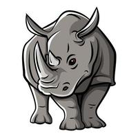 projeto de ilustração vetorial de rinoceronte vetor