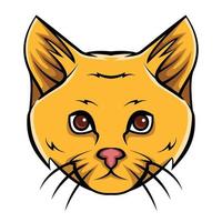 ilustração vetorial de cabeça de gato vetor