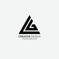 lg design de logotipo vetorial minimalista e moderno adequado para empresas e marcas vetor