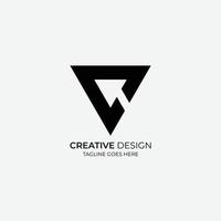 design de logotipo vetorial minimalista e moderno de seta adequado para empresas e marcas vetor