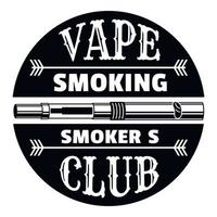 logotipo do clube de fumar vape, estilo simples vetor