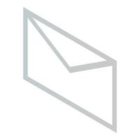 ícone de envelope de correio, estilo isométrico vetor