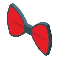 ícone de gravata borboleta hipster, estilo isométrico vetor