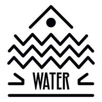 ícone de alquimia de água, estilo de estrutura de tópicos vetor