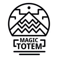 ícone de totem mágico, estilo de estrutura de tópicos vetor