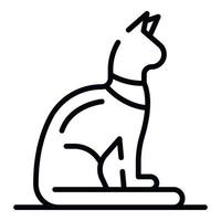 ícone do gato egípcio, estilo de estrutura de tópicos vetor