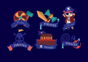 Pirata bandeira azul escuro vetor