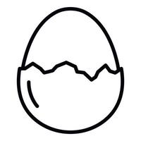 ícone de casca de ovo, estilo de estrutura de tópicos vetor