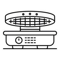 ícone de ferro de waffle, estilo de estrutura de tópicos vetor