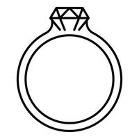 ícone de anel de esmeralda, estilo de estrutura de tópicos vetor