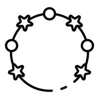 ícone de círculo de brinquedo de berço, estilo de estrutura de tópicos vetor