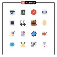 16 ícones criativos sinais e símbolos modernos de layout de janela de erro de layout de mesa pacote editável de elementos de design de vetores criativos