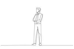 ilustração de empresária correr para o plano de papel. metáfora para seguir a instrução. estilo de arte de linha única vetor