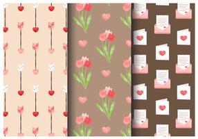 Free Cute Valentine's Day Patterns vetor