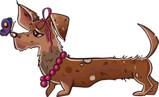 vetor de desenho animado fofo ilustração de cachorrinho animal
