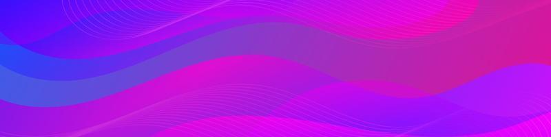 modelo de banner de onda de fluido roxo abstrato vetor