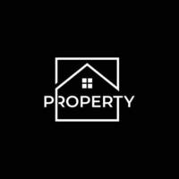 logotipo elegante de negócios imobiliários de propriedade vetor