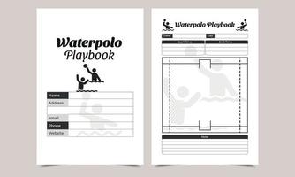 manual de pólo aquático kdp design de interiores. diário de bordo imprimível vetor