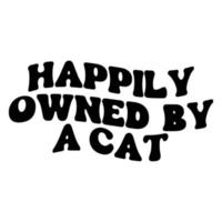 citações de gato tipografia preto e branco para impressão vetor