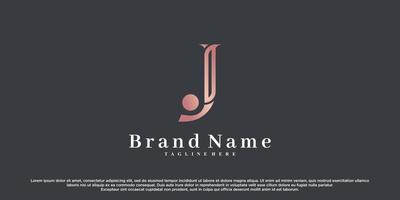 design de logotipo inicial do último j com vetor premium de conceito criativo