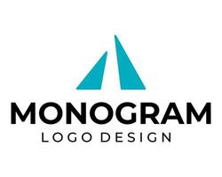 letra um design de logotipo de negócios de monograma. vetor