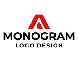 letra um design de logotipo de negócios de monograma. vetor