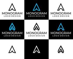 letra um design de logotipo de negócios de monograma. vetor