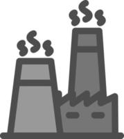ícone de glifo de fábrica nuclear vetor