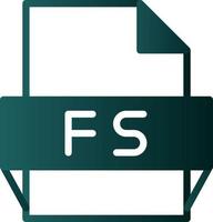 ícone de formato de arquivo fs vetor