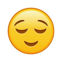 rosto levemente sorridente tamanho grande de sorriso emoji amarelo vetor