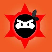 cabeça dos desenhos animados ninja design de logotipo vector ícone símbolo ilustração