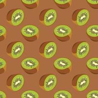 fatia de fundo vector sem emenda de frutas kiwi. design para pano de fundo de uso em todo papel de embrulho de impressão de tecido têxtil e outros.