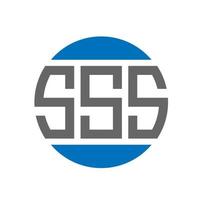 design de logotipo de carta sss em fundo branco. conceito de logotipo de círculo de iniciais criativas sss. design de letras sss. vetor