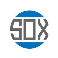 design de logotipo de carta sox em fundo branco. conceito de logotipo de círculo de iniciais criativas sox. projeto de carta sox. vetor