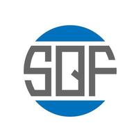 design de logotipo de letra sqf em fundo branco. conceito de logotipo de círculo de iniciais criativas sqf. design de letras sqf. vetor