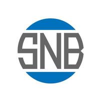 design de logotipo de carta snb em fundo branco. conceito de logotipo de círculo de iniciais criativas snb. design de letras snb. vetor