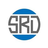 design de logotipo de carta srd em fundo branco. conceito de logotipo de círculo de iniciais criativas srd. design de letras srd. vetor