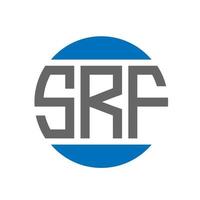 design de logotipo de carta srf em fundo branco. conceito de logotipo de círculo de iniciais criativas srf. design de letras srf. vetor