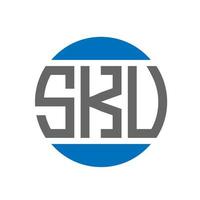 SKV design de logotipo de carta em fundo branco. SKV iniciais criativas círculo conceito de logotipo. design de letras SKV. vetor