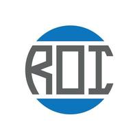 design do logotipo da carta roi em fundo branco. conceito de logotipo de círculo de iniciais criativas roi. design de letras roi. vetor