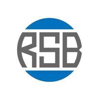 design de logotipo de carta rsb em fundo branco. conceito de logotipo de círculo de iniciais criativas rsb. design de letras rsb. vetor
