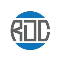 design de logotipo de carta rdc em fundo branco. conceito de logotipo de círculo de iniciais criativas rdc. design de letras rdc. vetor